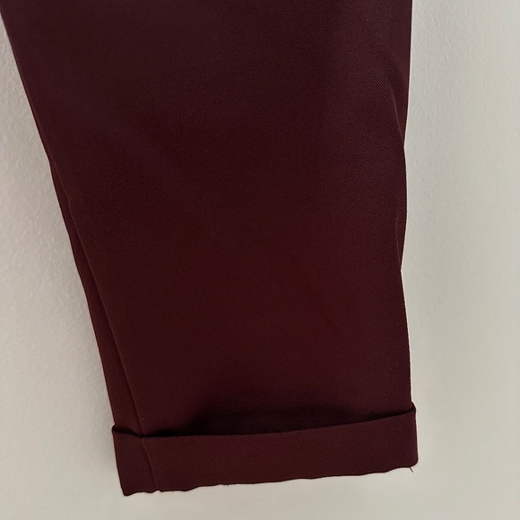 Burgundy pull on pants (tapered look) - Picture 3 of 4